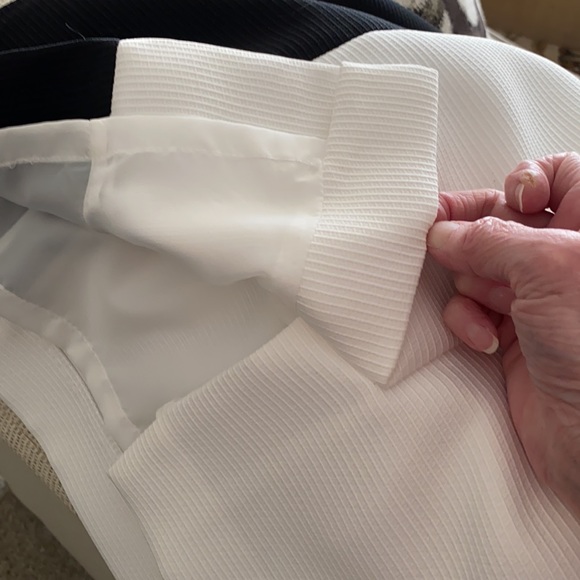 TAHARI-LEVIN STUDIO Slimming Navy/White Dress - Picture 6 of 7